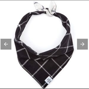 Foggy Dog Check Black Dog Bandana (Reversible) M